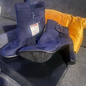 New-Blue booties, still in box